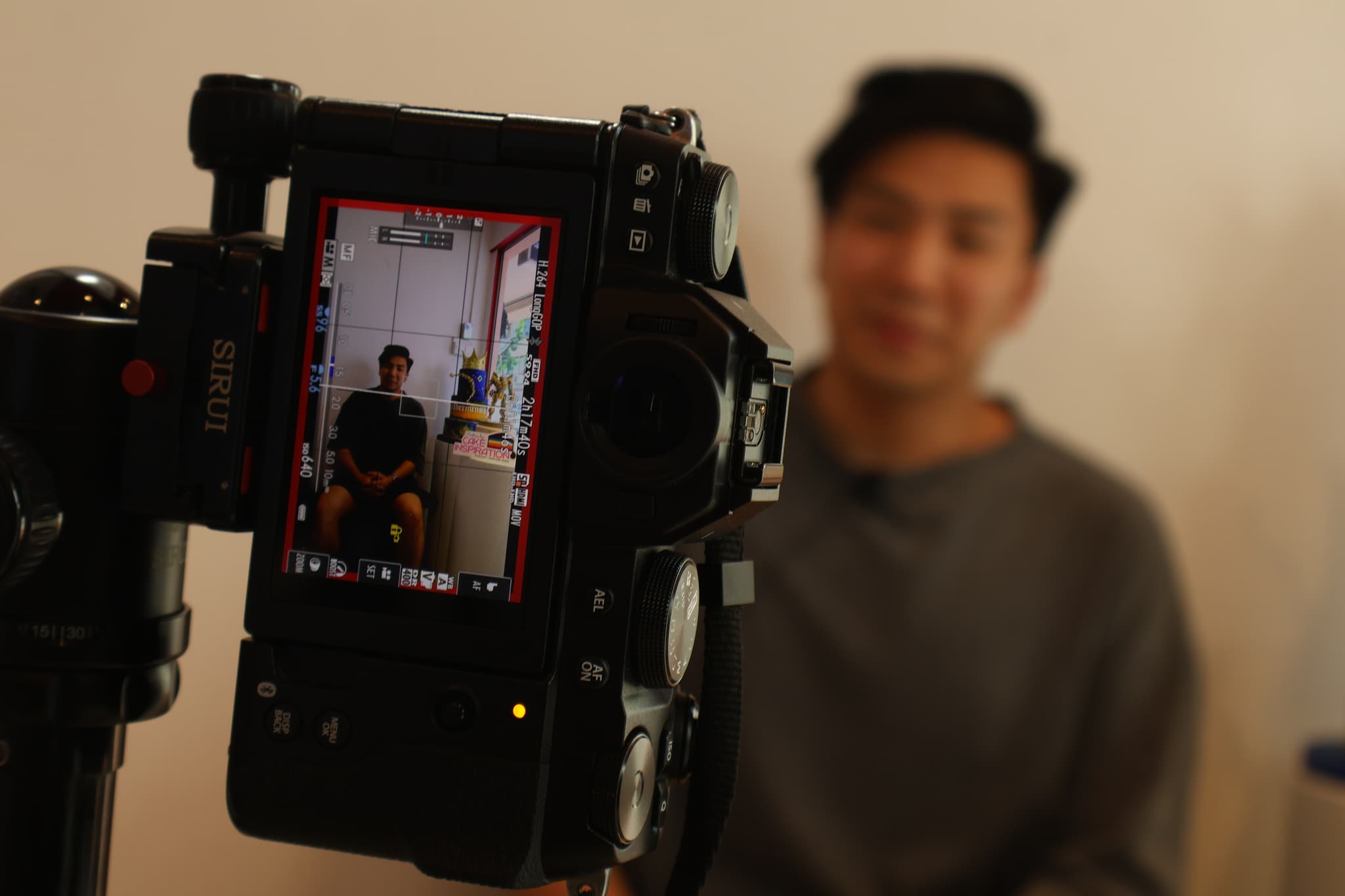 Camera in action on set